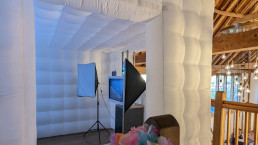 white inflatable photo booth