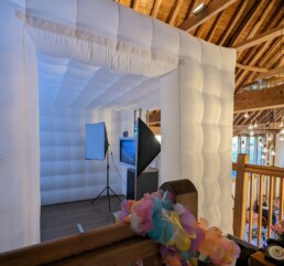 white inflatable photo booth