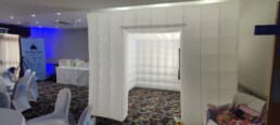 white inflatable photo booth