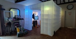 white inflatable photo booth